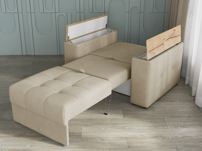 Кресло-кровать "Нави", Бежевый/МДФ дуб канадский