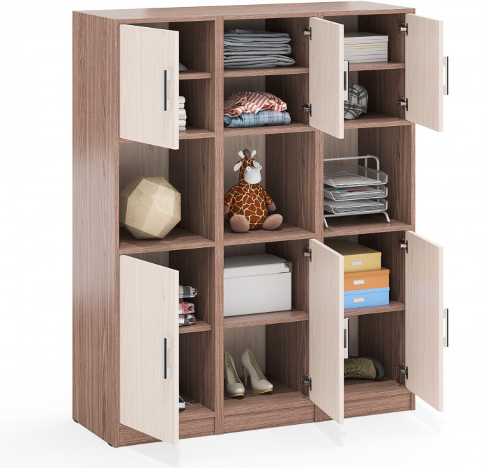 Три Пенала С-МД-СК9П к компьютерному столу С-МД-СК9, ясень шимо светлый/ясень шимо тёмный