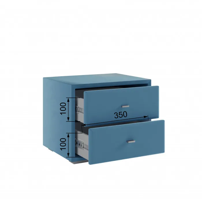 Тумба прикроватная интерьерная, светло-голубой