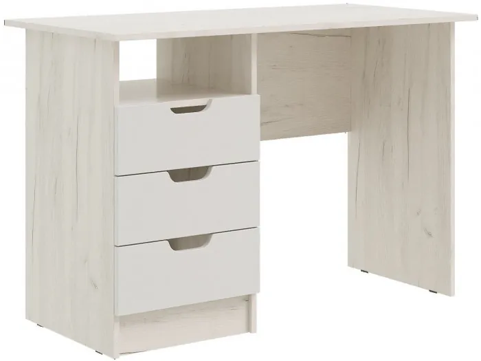 Юниор-4 Стол с ящиками (Шарли мокко, Крафт белый)