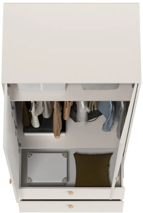 Афина Спальня 4-75901М1к.с. Шкаф 2-х дверный с двумя ящиками, кашемир серый