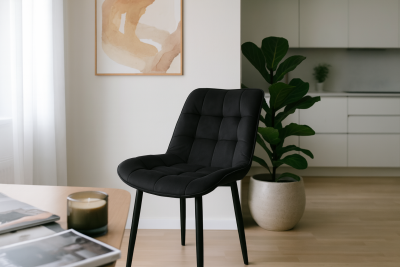 Стул "Бостон" черный матовый Velutto 34 черный