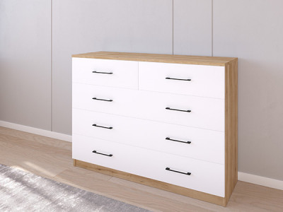 Комод 04/16 120х40х90 Эвок Прибрежный/Белый