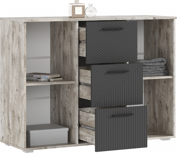 Сильвия Спальня, Браш Графит/Дуб Юкон