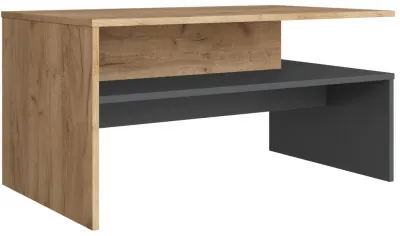 Стол журнальный Дублин, Дуб крафт золотой/Графит серый