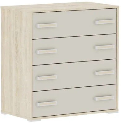 Комод Бланка 4 ящика, Дуб сонома/Кашемир