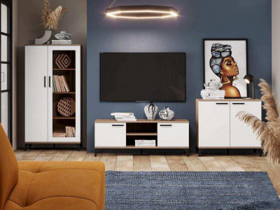 Марсель гостиная комплектация 3 Дуб Крафт табачный/Меренга