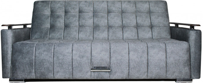 Диван-книжка Мадрид, 125х184, пружинный блок, велюр серый