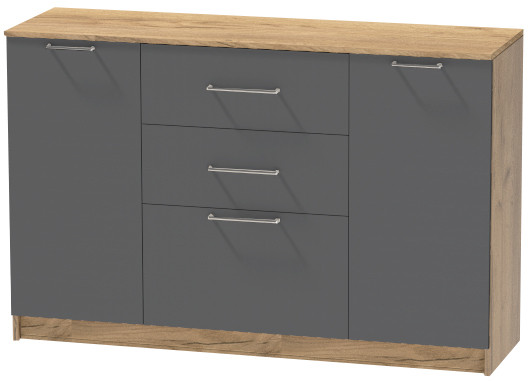 Комод №3 "Иннэс-7", Крафт золотой/Графит