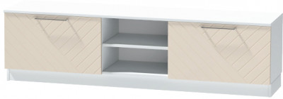 Тумба для ТВ-техники напольная "Иннэс-7", Белый/Тирамису матовый