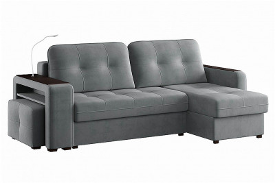 Диван угловой Smart 4 Б4-2Т-1Пф-Б3 Велюр Вивальди 8