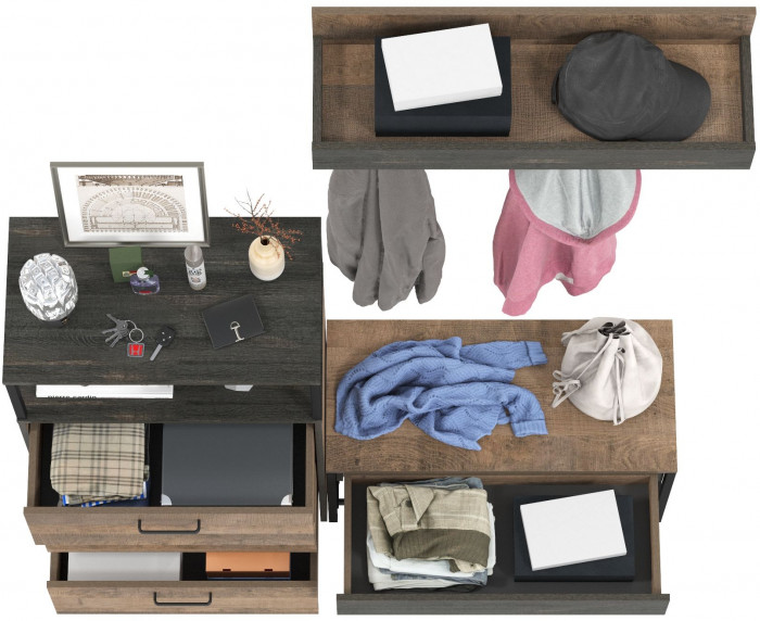 Трувор Прихожая 182, цвет дуб гранж песочный/интра, ШхГхВ 146х37х195 см., универсальная сборка