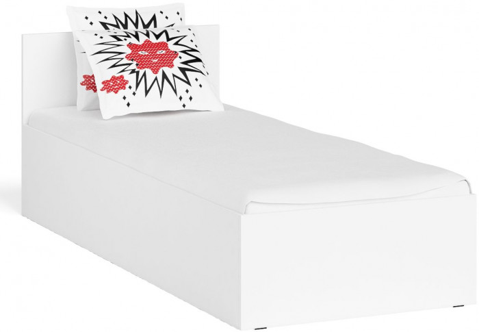 Мори Кровать 0800, цвет белый, ШхГхВ 83,5х203,5х70 см., сп.м. 800х2000 мм., без матраса, основание есть