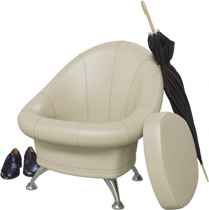 Банкетка 6-5104б(БАШ) Орион, бежевая искусственная кожа (бежевый БАШ), ШхГхВ 69х69х79 см.