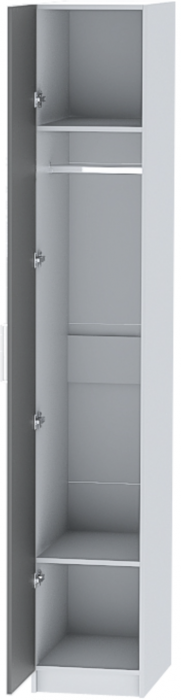 Шкаф-пенал №1 "Иннэс-7" - Белый/Графит