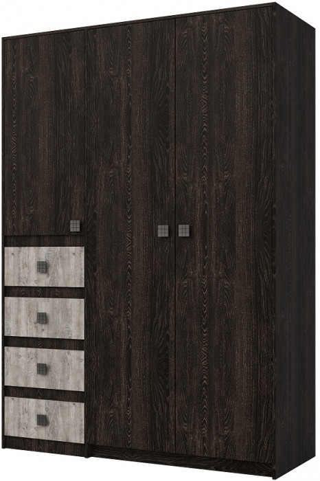 Шкаф для одежды с ящиками "Лондон" - Дуб кентерберри/Сосна натуральная