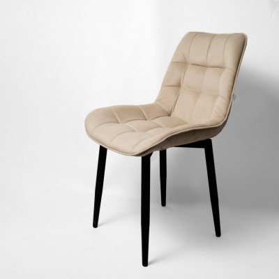 Стул "Бостон" белый матовый Velutto 07 бежевый