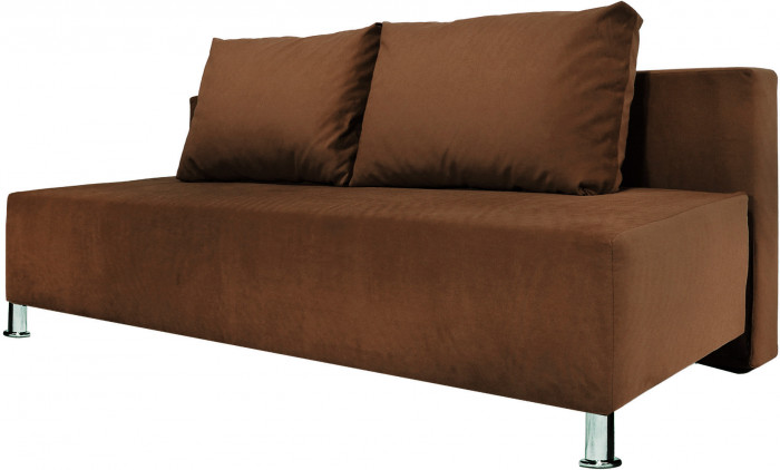 Диван-еврокнижка Парма Люкс, велюр коричневый