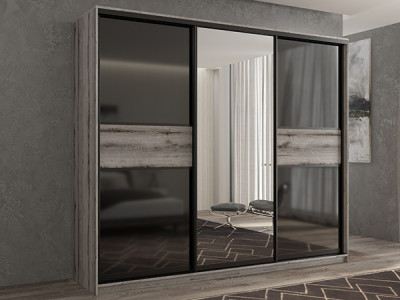 Шкаф-купе Кааппи 9 Эвок Окаменелый 190х45х230 см