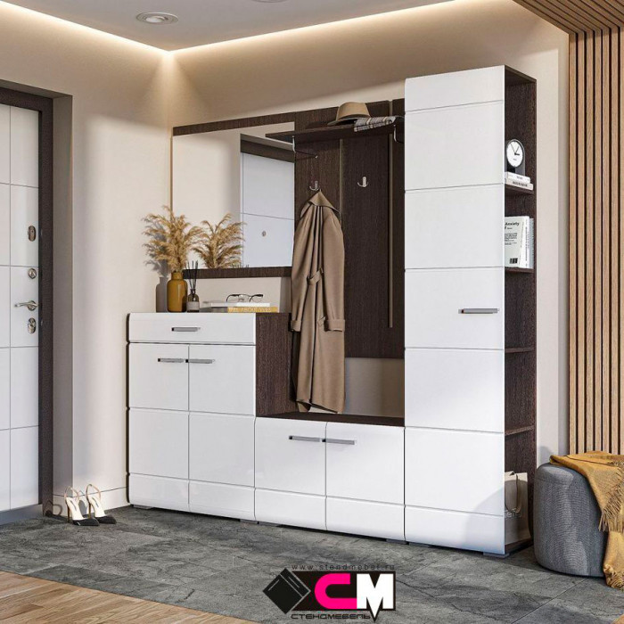 Прихожая Вегас Комод  800х985х350 шимо темный/кофе с молоком