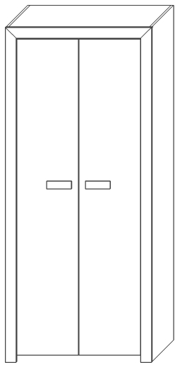 Шкаф двухдверный "Эстель" - Сосна шале/Бетон спаркс