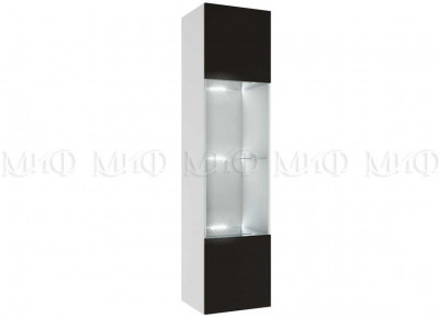 Флорис ШК-004 Шкаф-витрина однодверный, черный