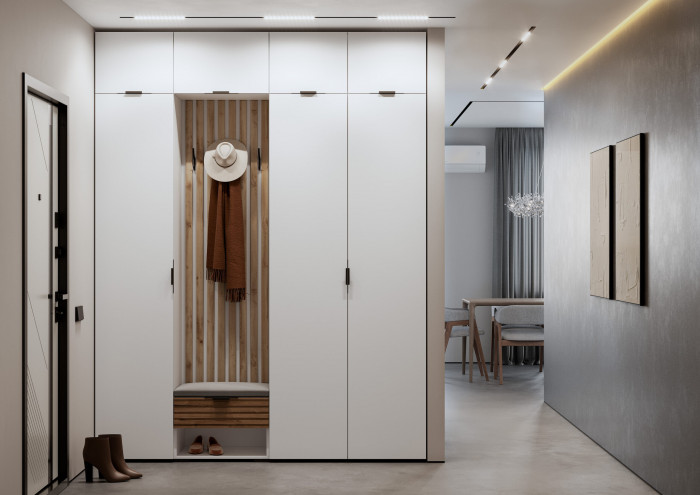 Прихожая Ома, набор №7, Белый/Дуб Тортуга, Simple 27