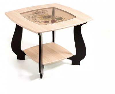 Стол журнальный СЖ-22 с рисунком Р1 дуб/венге