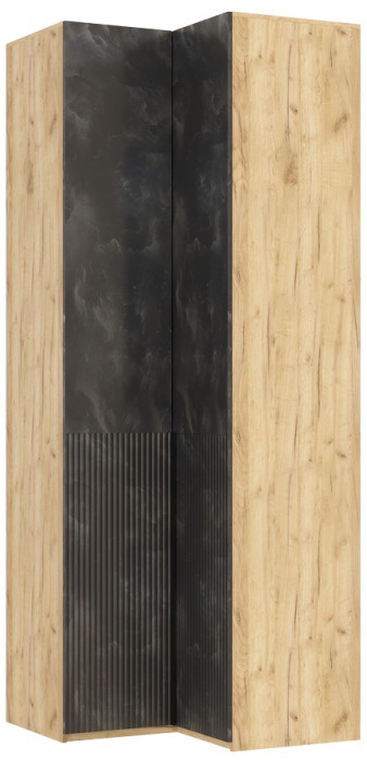 Марвэл Шкаф угловой, Дуб крафт/Мальта грей