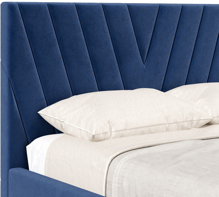 Кровать с подъёмным механизмом 1600 Палермо, темно-синий