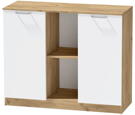 Комод №4 "Иннэс-7", Крафт золотой/Белый