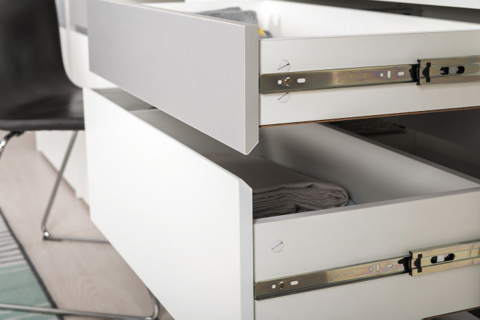 Торонто Компоновка № 27, цвет белый шагрень/стальной серый, сп. м. 800х1900 мм., б/м, основание есть, универсальная сборка