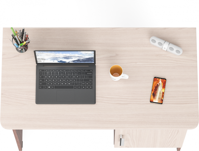 письменный стол С-МД-1-09, ясень шимо светлый/ясень шимо тёмный