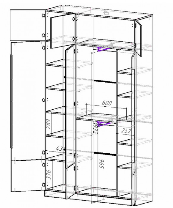 Модульная прихожая Кантри, композиция 6