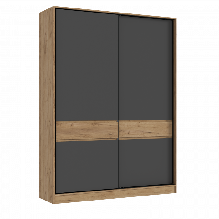 Роджина Шкаф-купе 1800 дуб крафт/графит