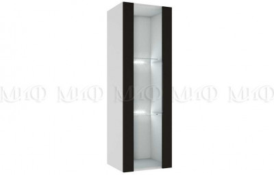 Флорис ШК-008 Шкаф-витрина однодверный, черный