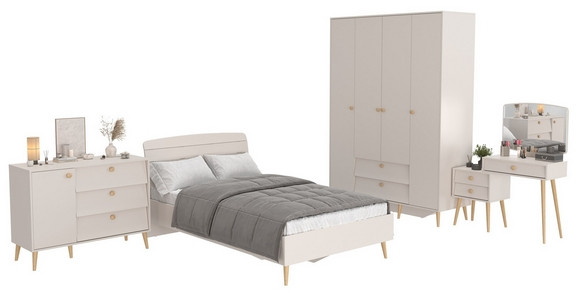 Афина Спальня 12-1200, цвет кашемир серый, сп.м. 1200х2000 мм., б/м, основание есть - фанера