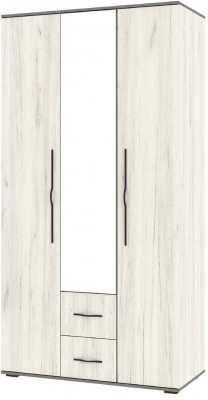 Бастион Шкаф трехдверный Дуб Крафт белый / Серый шифер