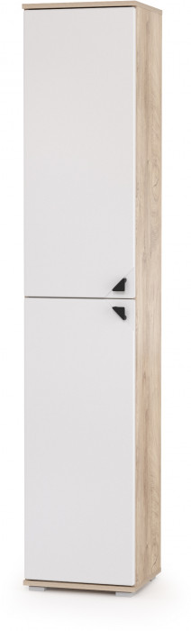 КР100 Бостон № 24, цвет дуб эндгрейн элегантный/фасады МДФ милк рикамо софт, 13.154+12.69+10.51, ШхГхВ 153,8х57,2х194,4 см., универсальная сборка