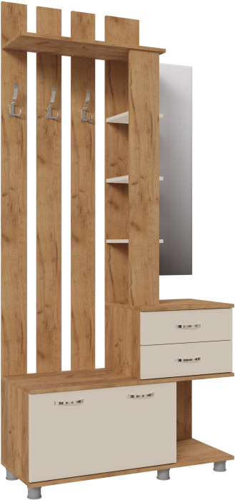 Центральная секция Микс-Арт, Дуб крафт золотой/Кашемир