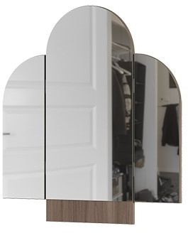 ЗР 552 Бася ЛДСП зеркало трельяжное шимо темный/шимо светлый