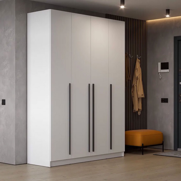 шкаф распашной Берген ШК-1600 белое дерево/белое дерево