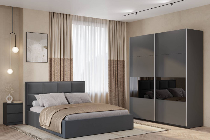 Шкаф-купе ШКК-10 Харви, Графит