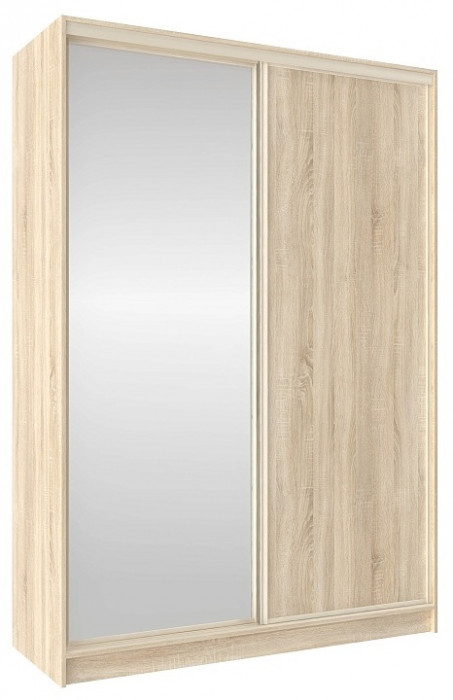 Шкаф-купе двухдверный с зеркалом 1600 Домашний Дуб Сонома