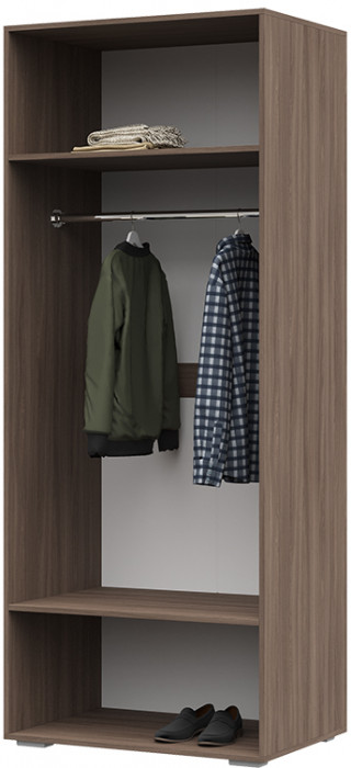 Вегас Шкаф 2-х ств 800*2000*570 шимо темн/кофе с молоком