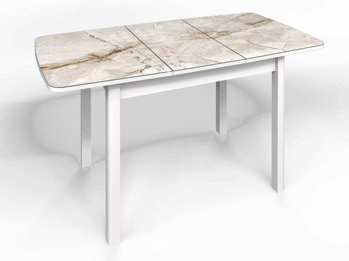 Стол СМ-4 Флорида опора массив прямая белый