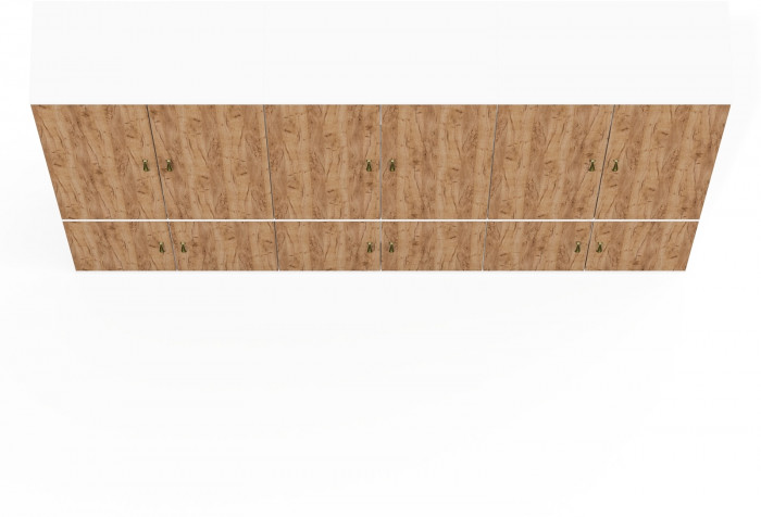 Лидер-8 Шкаф МД 20Б 3 шт., белый шагрень/крафт золото