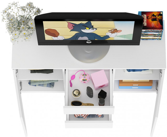 Мори Комод МК1200.3, цвет белый, ШхГхВ 120,4х41х73 см.