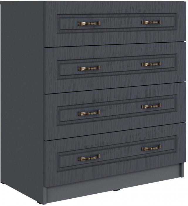 Комод с 4-мя ящиками Апполия, Графит серый/Лунный кратер