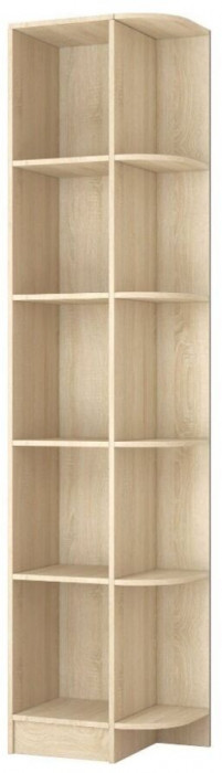 Мадлен Шкаф торцевой дуб сонома/МДФ дуб шале серебро